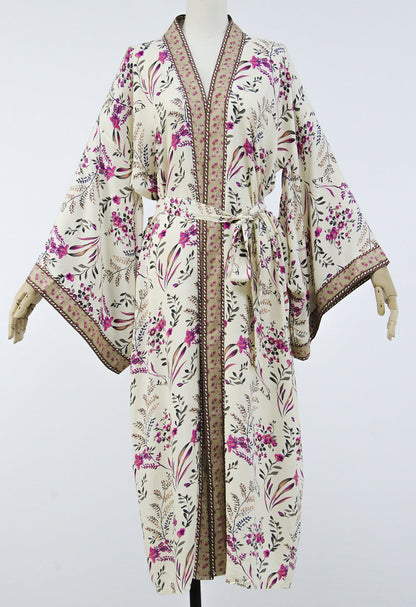 Bohemian Beach Vacation Print Sunscreen Cardigan With Shawl