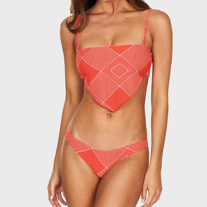 New Printed Bikini Sexy Lady Multicolor Split Swimwear