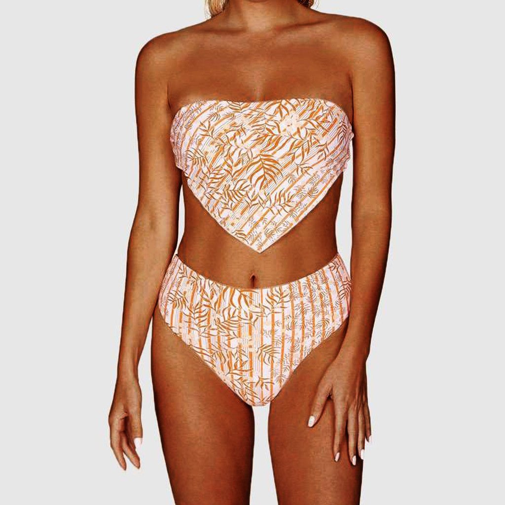New Printed Bikini Sexy Lady Multicolor Split Swimwear