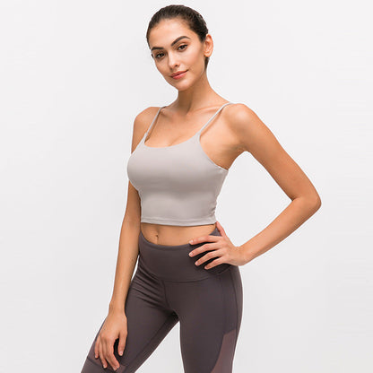 Merillat Backless Erogenous Zone Chest Pad Sports Bra Gathers And Shapes Fitness Camisole