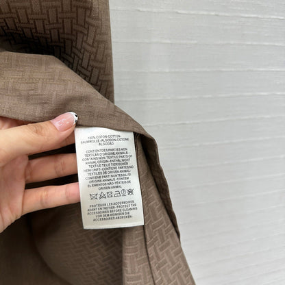Hm Trench Coat H Dark Pattern Brown Cotton