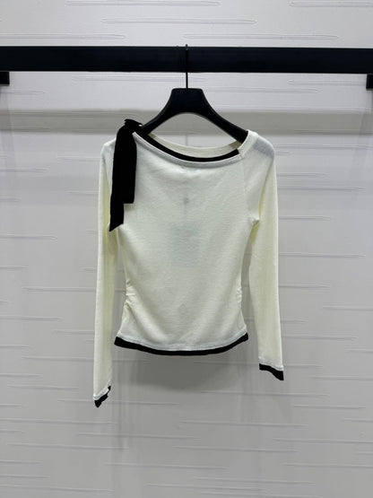CHANEL RIBBON KNIT LONG SLEEVE SWEATER STYLE 288