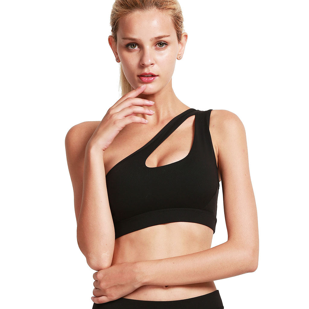 Water Drop Hollow Sports Bra Beauty Back Quick Dry Breathable Sports Underwear Shock-Proof Bra Solid Color Sports Underwear Female