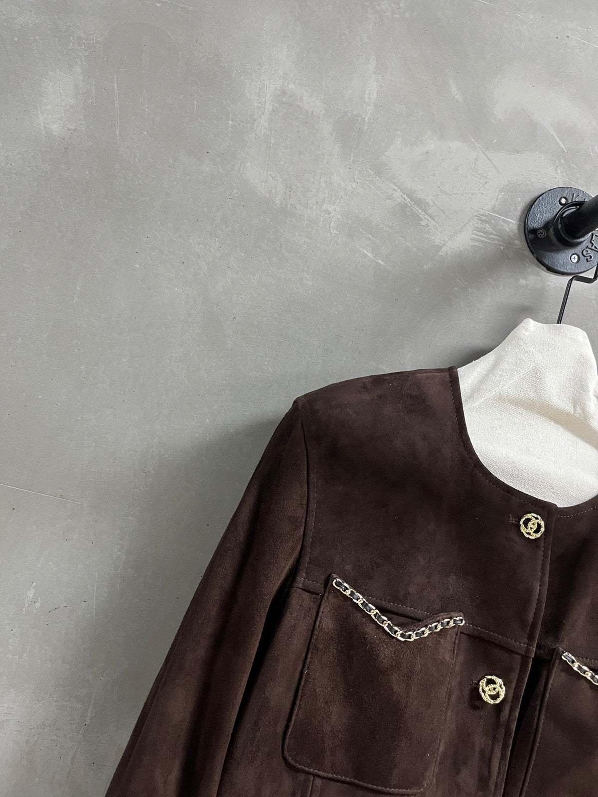 CC 25 Chain Jacket Blend Chocolate Brown Cashmere