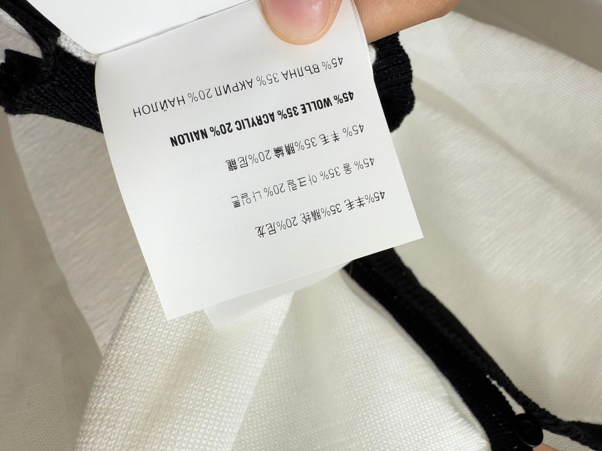 Miumiu Contrast Color Simple Knit Wool Suspender Two-Piece Set