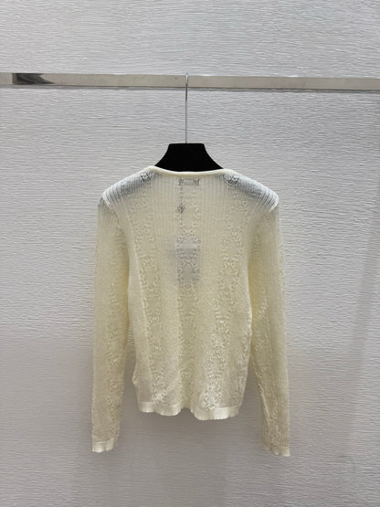 CC 25 Crew Neck Knit Long Sleeve Sweater Wool