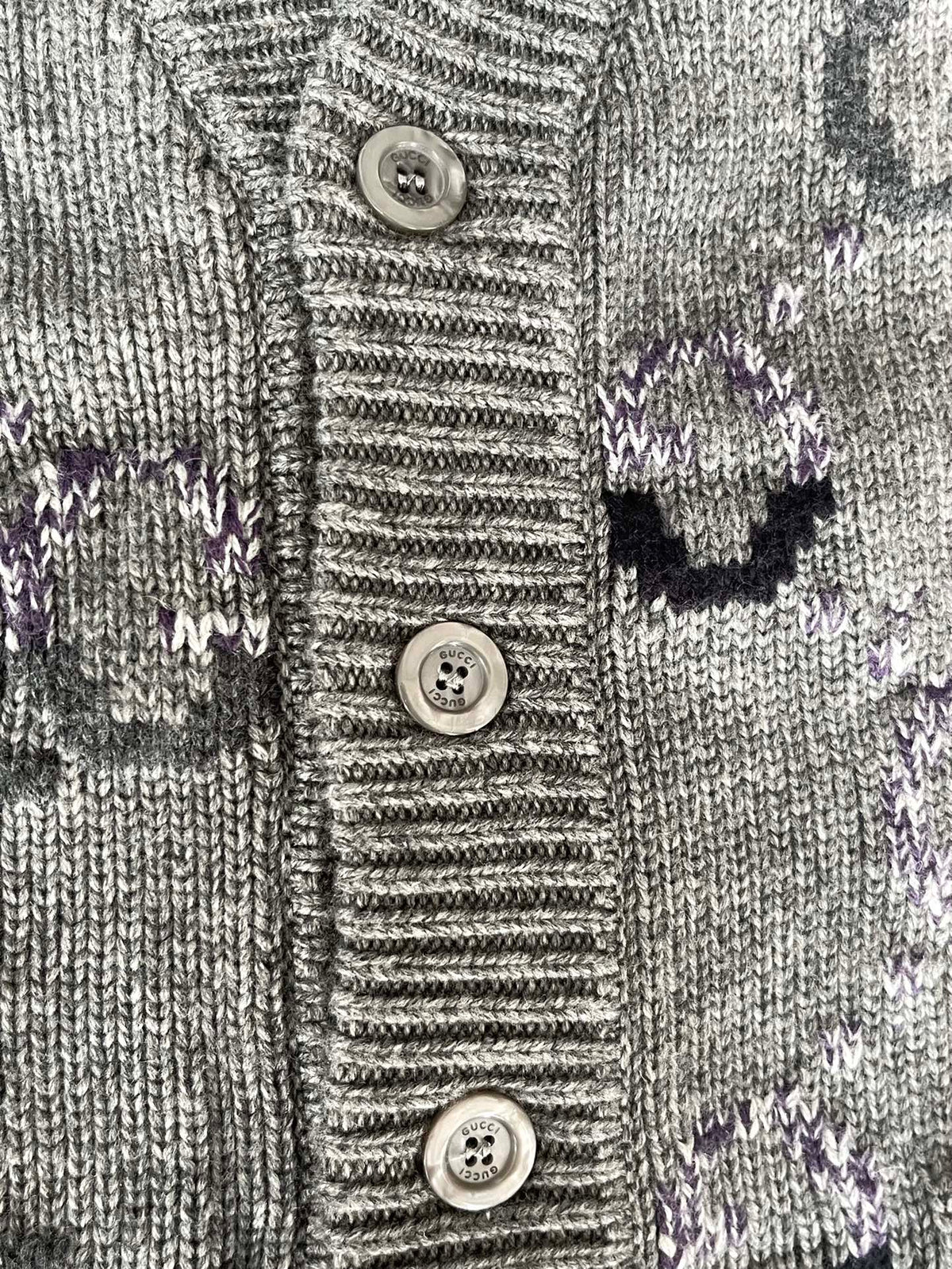 Gucci 25FW Double G Gradient All-Over Print Knit Cardigan 109548