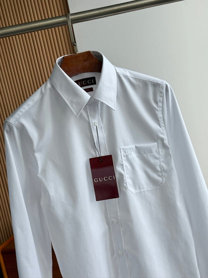 Gucci 25Ss Business Shirt 100s Double-Ply Premium Oxford Fabric White 108567