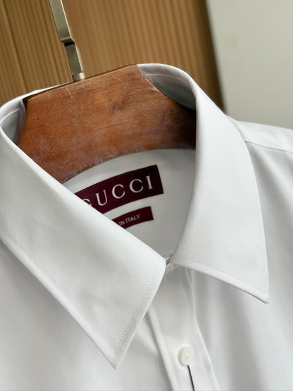 Gucci 25Ss Business Shirt 100s Double-Ply Premium Oxford Fabric White 108567