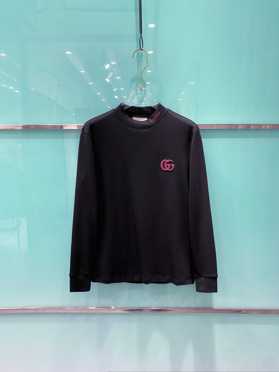 Gucci 25 Velvet Micro-Plush Half-Turtleneck Bottoming Shirt 106330