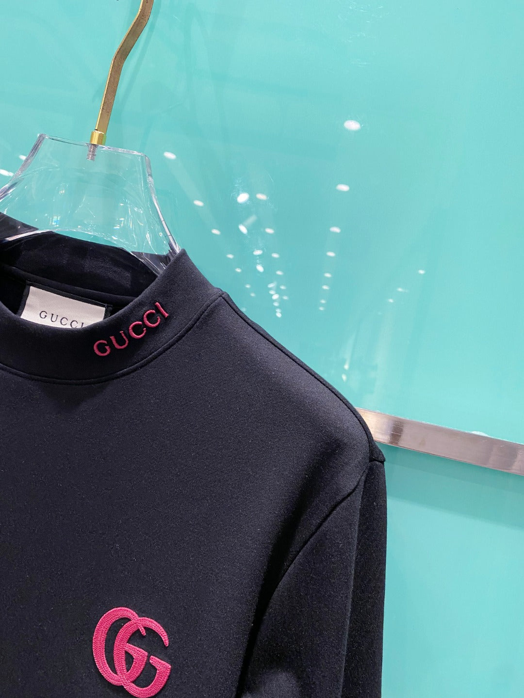 Gucci 25 Velvet Micro-Plush Half-Turtleneck Bottoming Shirt 106330