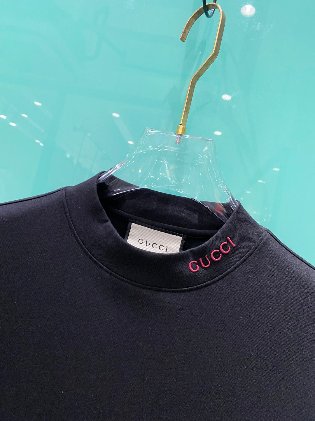 Gucci 25 Velvet Micro-Plush Half-Turtleneck Bottoming Shirt 106330