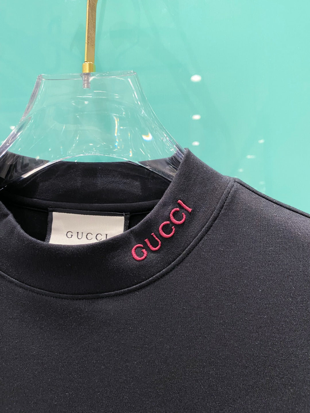 Gucci 25 Velvet Micro-Plush Half-Turtleneck Bottoming Shirt 106330