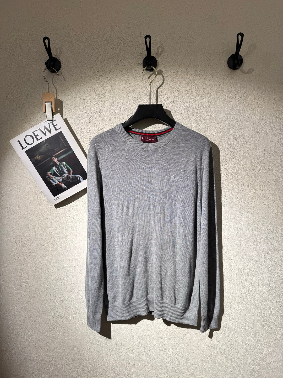 Gucci 25 Lightweight Sweater Gray Wool 106307