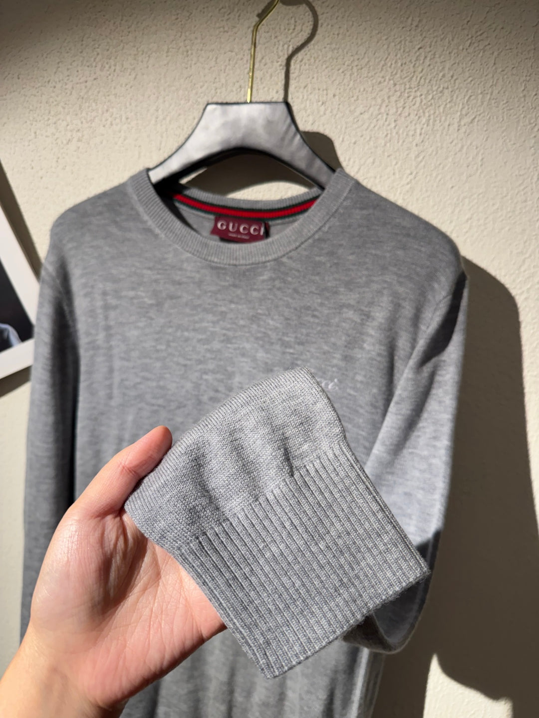 Gucci 25 Lightweight Sweater Gray Wool 106307