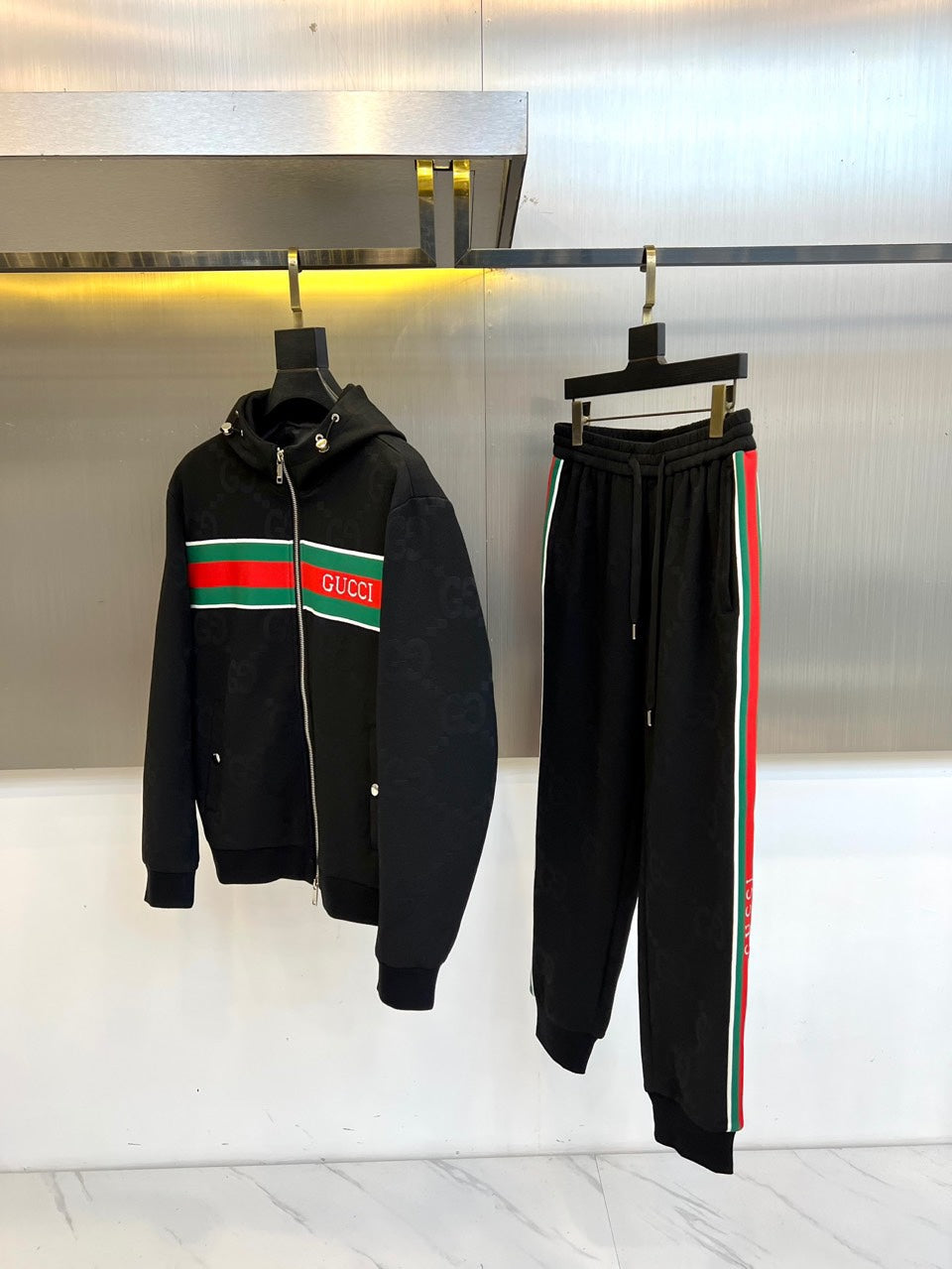 Gucci 25 Sport Hooded Zip-up Jacket and Trousers Suit 103966