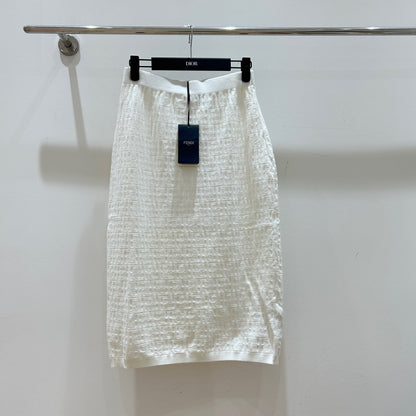 Fendi Letter Jacquard Viscose Skirt