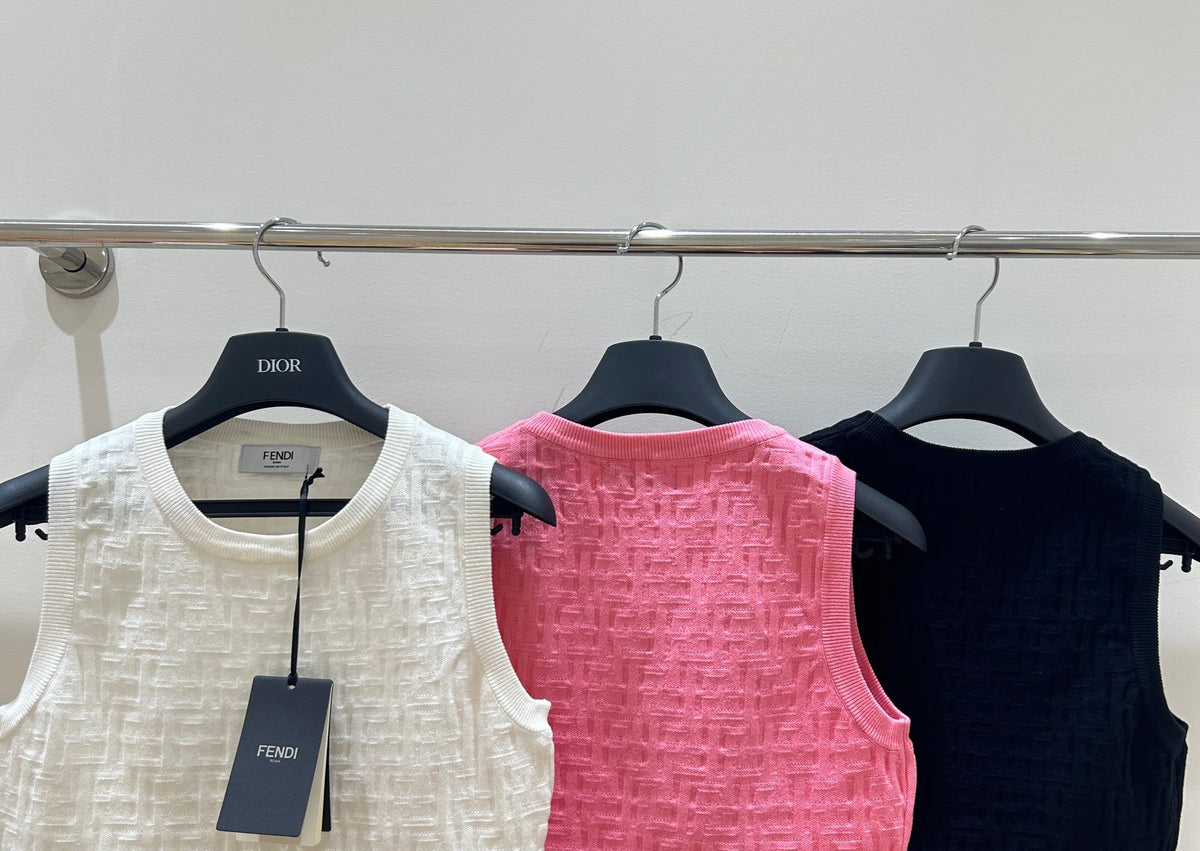 Fendi Letter Jacquard Viscose Vest