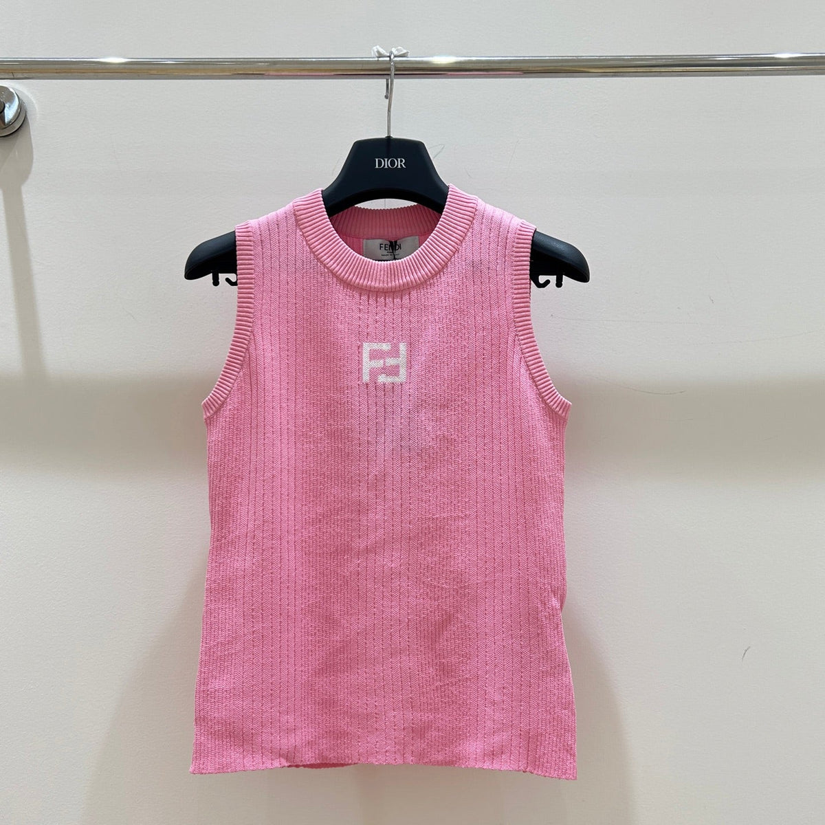 Fendi 25 Pit Stripe Knit Vest Viscose