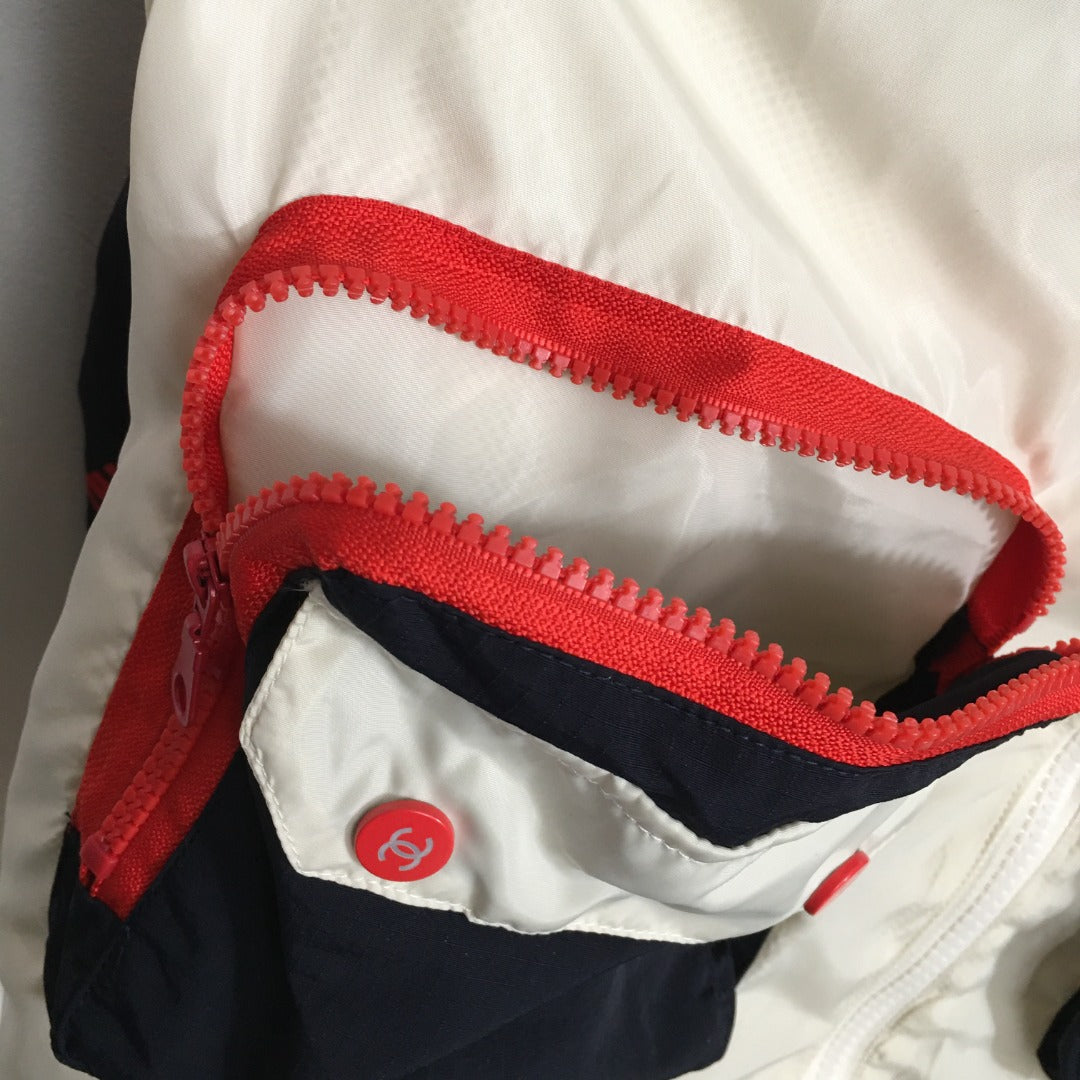 CC Logo Letter Offset Color Multi-pocket Long-sleeved Windbreaker Jacket