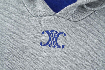 LOEWE Arc de Triomphe Jacquard Logo Knit Hoodie 331216