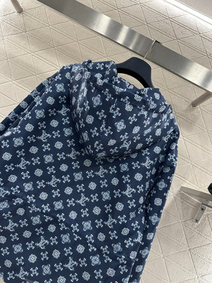 LV 26 Hooded Drawstring Windbreaker Jacket