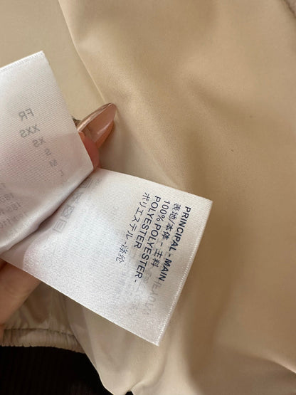 LV 26 Patchwork Leather Baseball Wool Jacket