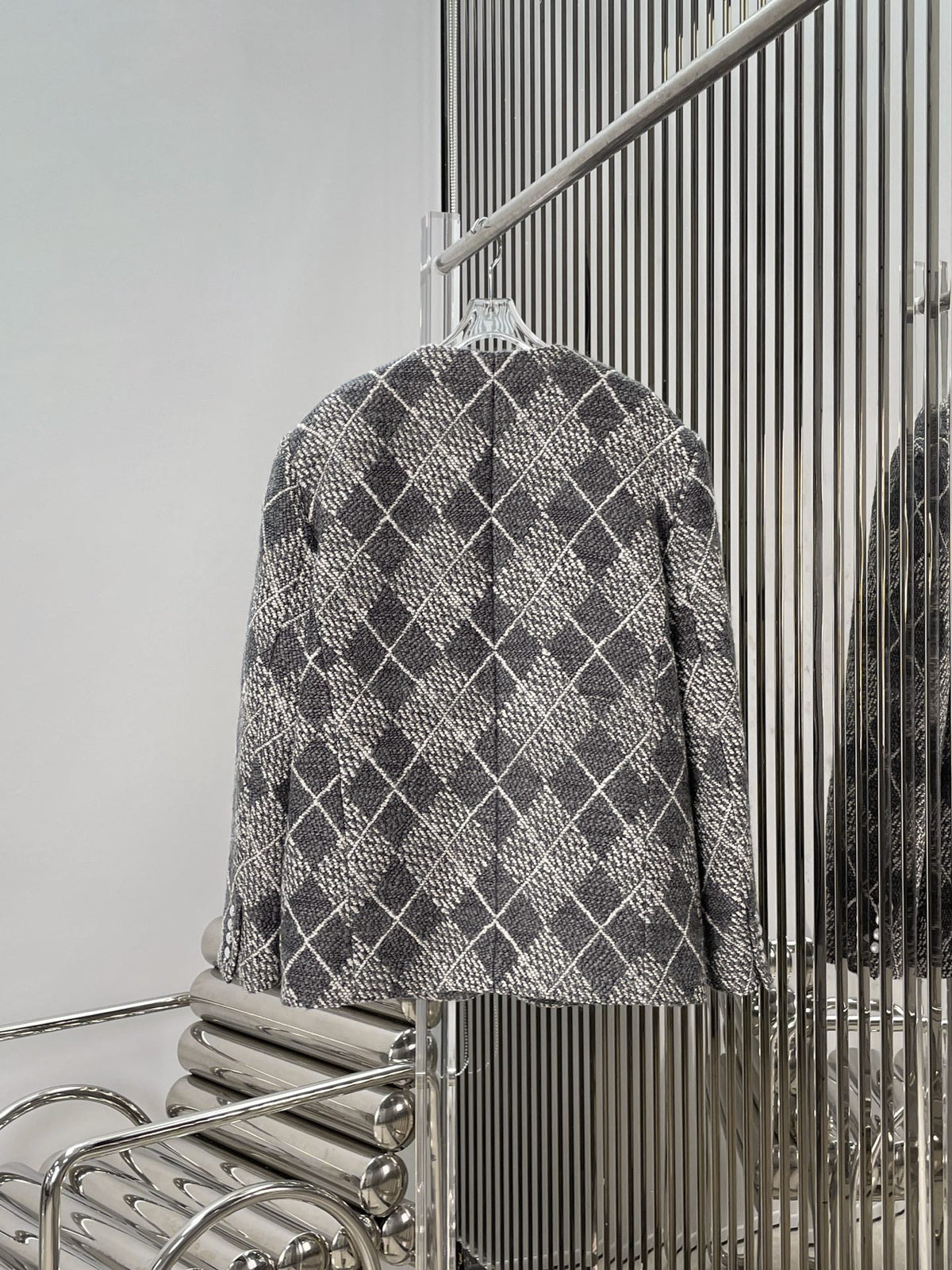 LV 26 Wool Tweed Knit Coat
