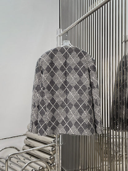 LV 26 Wool Tweed Knit Coat