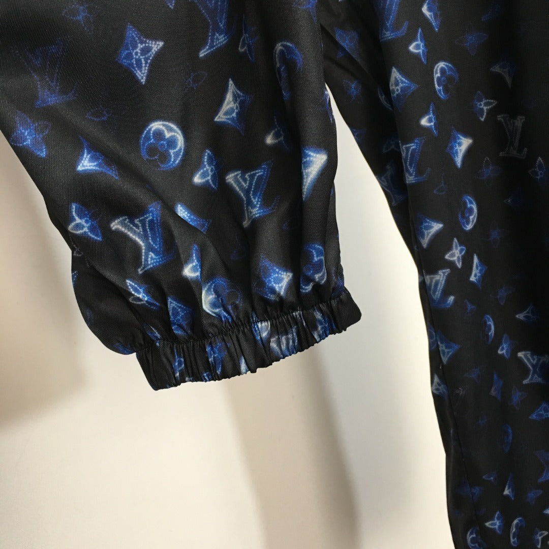 LV Monogram Logo Trousers with Zip Pockets