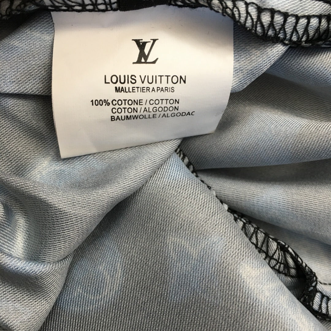 LV Monogram Logo Trousers with Zip Pockets