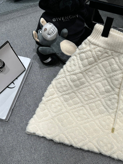 LV 26 Wool Knit Midi Skirt