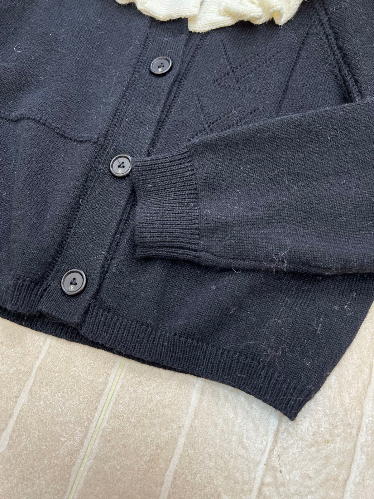 LV Color-blocked Knit Cardigan 799835