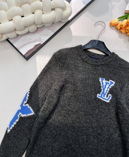 LV Jacquard Four-Leaf Clover Wool Knit Sweater 799502