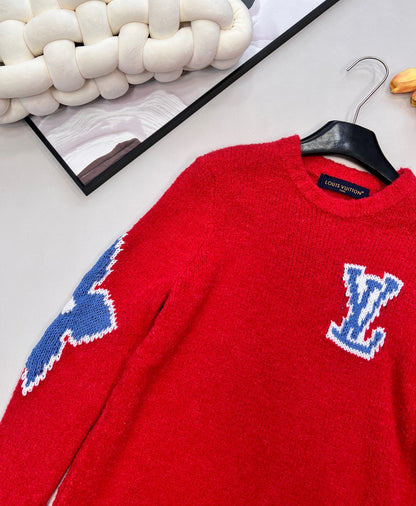 LV Jacquard Four-Leaf Clover Wool Knit Sweater 799494