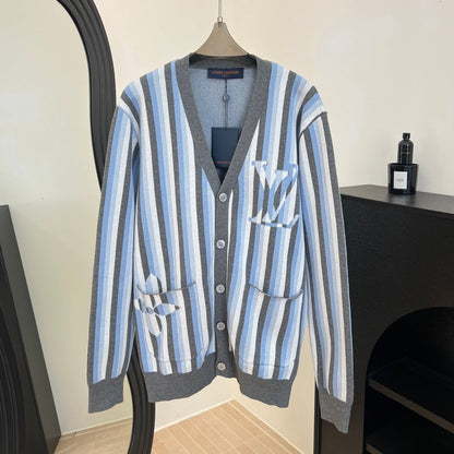 LV Striped Knit Cardigan 799113