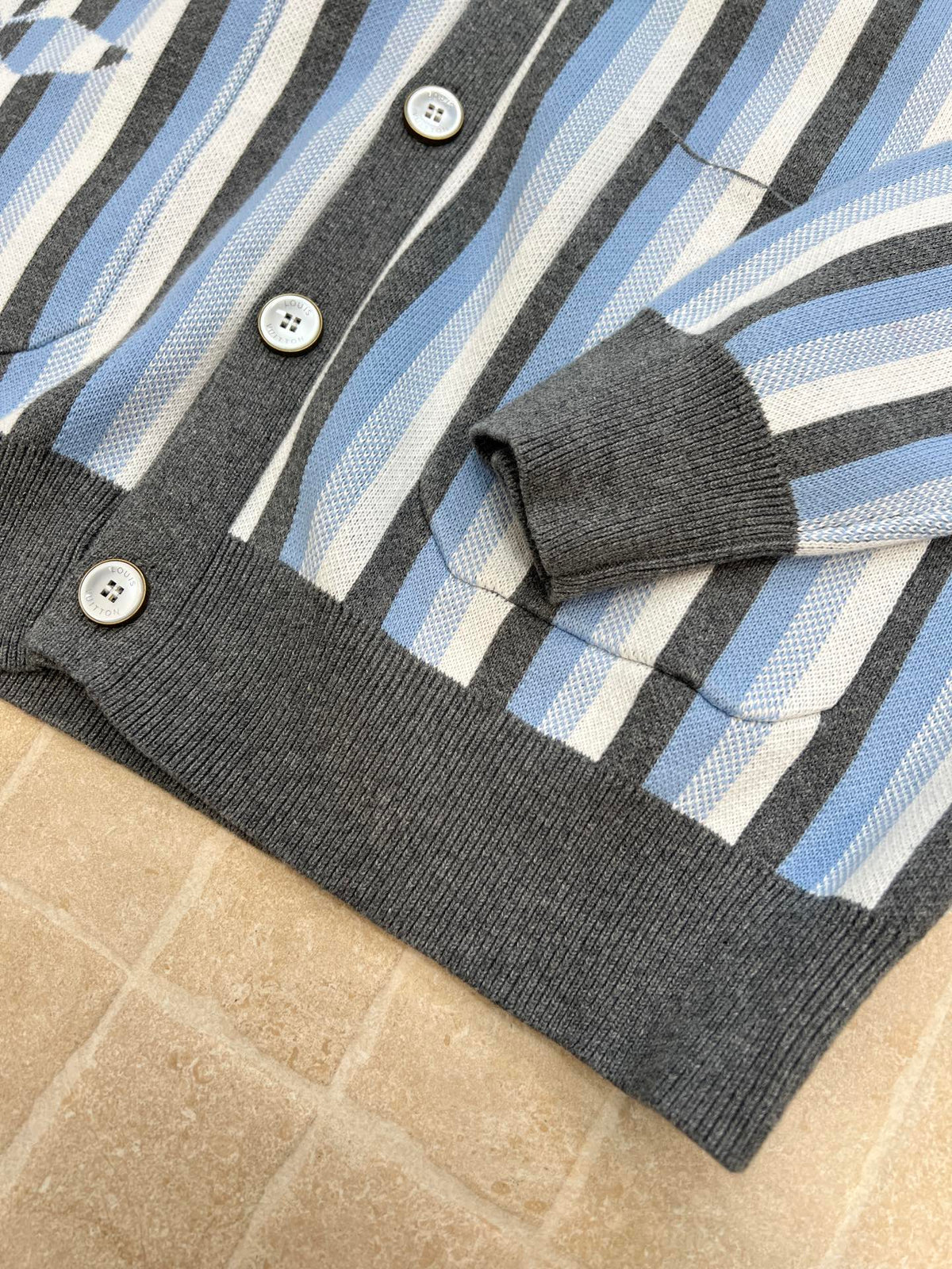LV Striped Knit Cardigan 799113