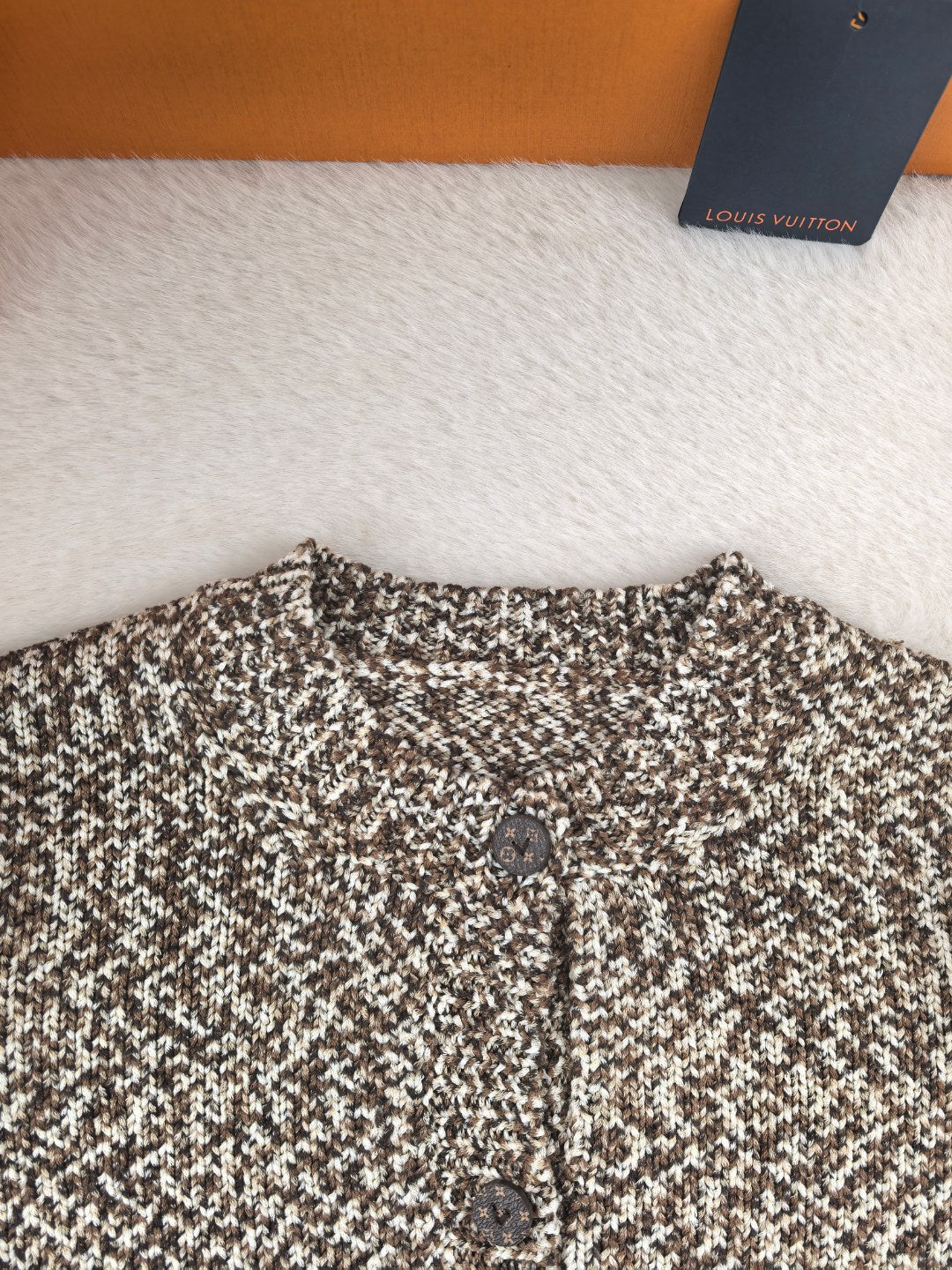 LV Gradient Floral Round Neck Cardigan