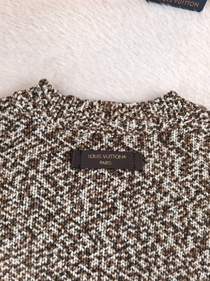LV Gradient Floral Round Neck Cardigan