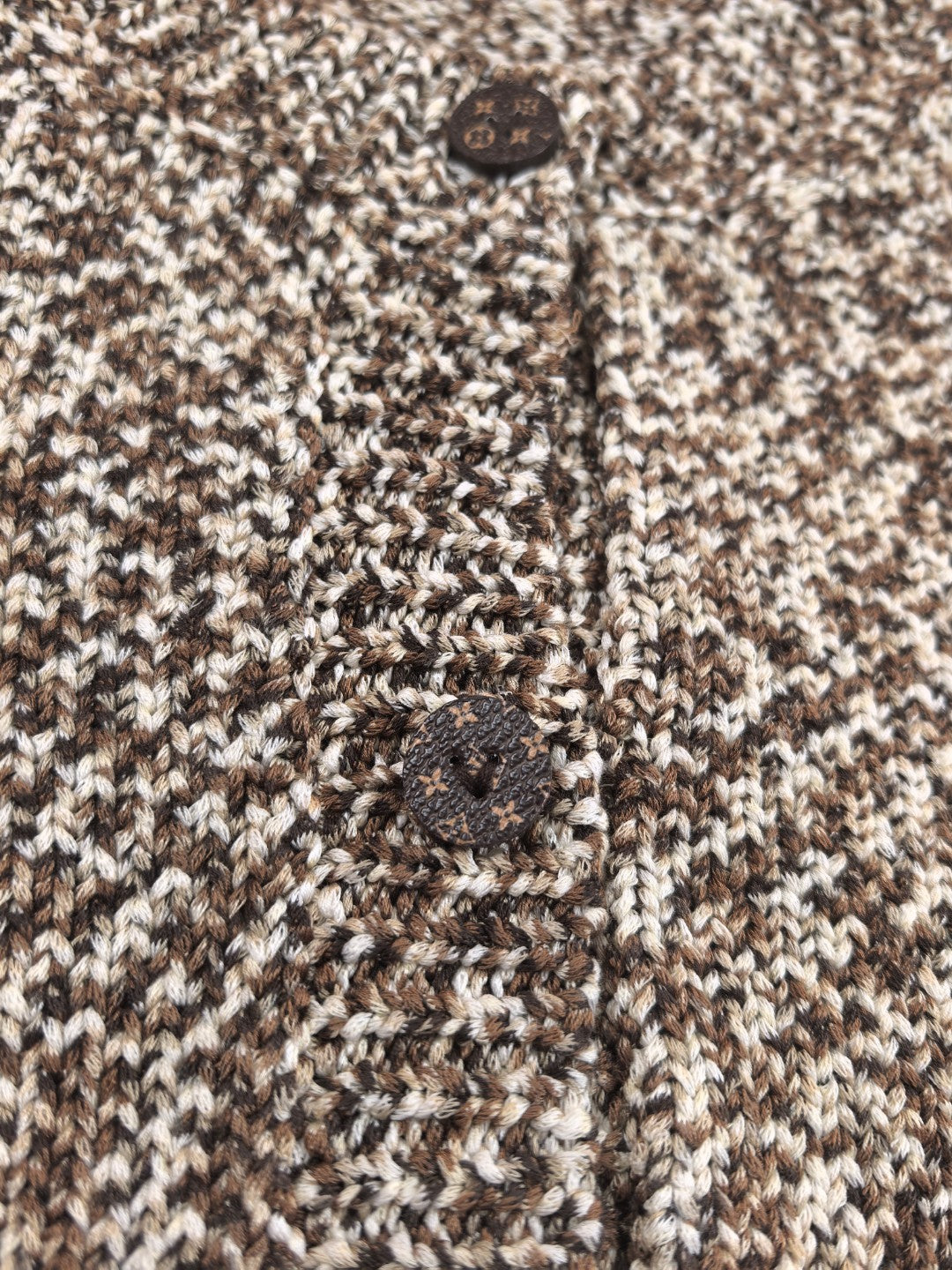 LV Gradient Floral Round Neck Cardigan