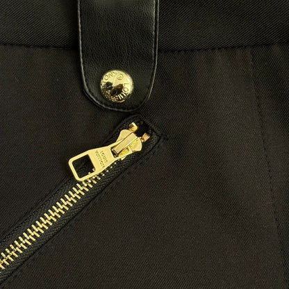 LV Zippered Double Pocket Leather Jogger Pant
