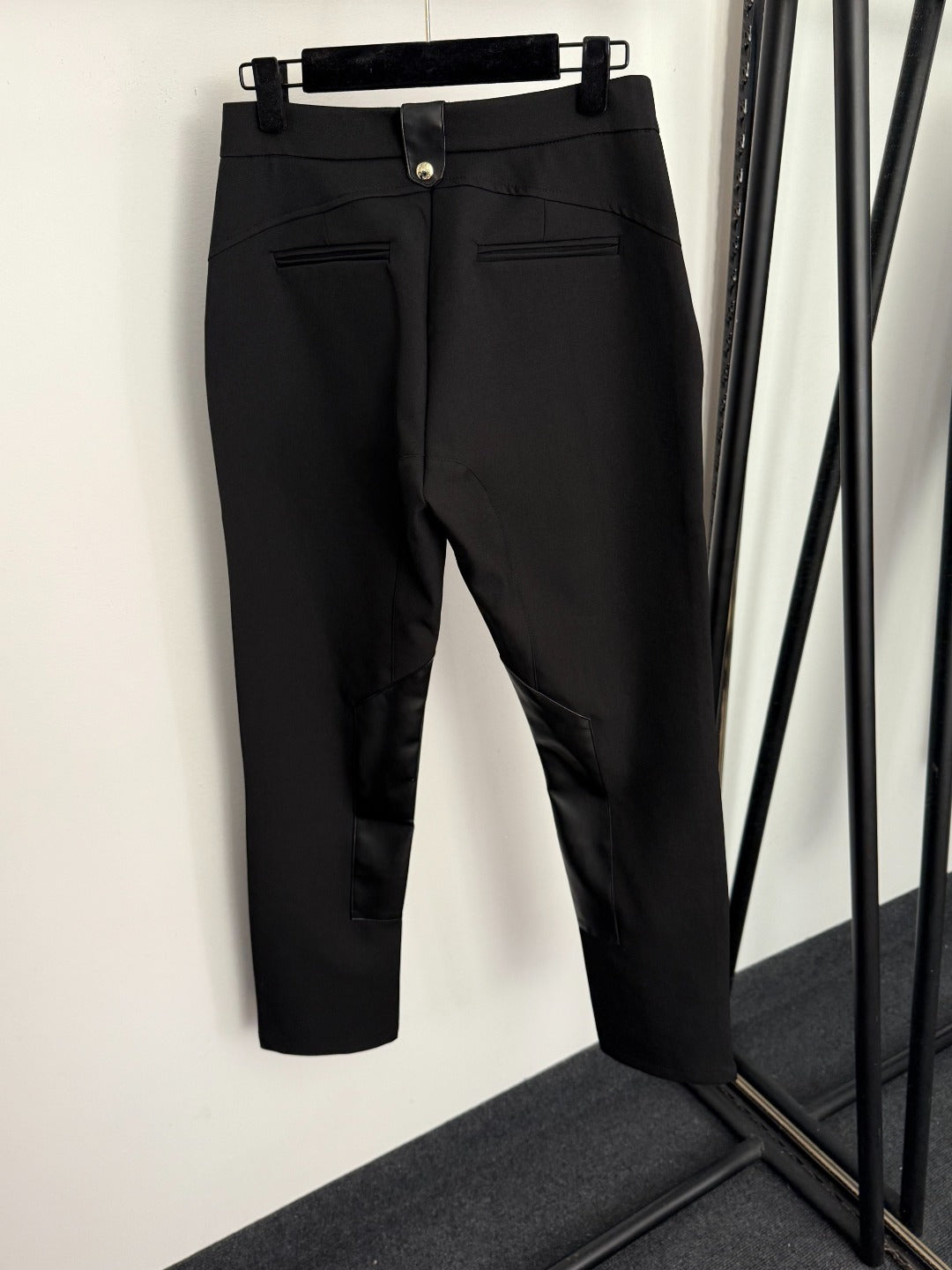 LV Zippered Double Pocket Leather Jogger Pant