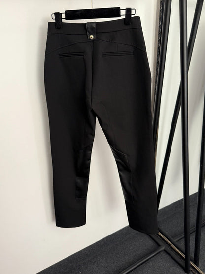 LV Zippered Double Pocket Leather Jogger Pant