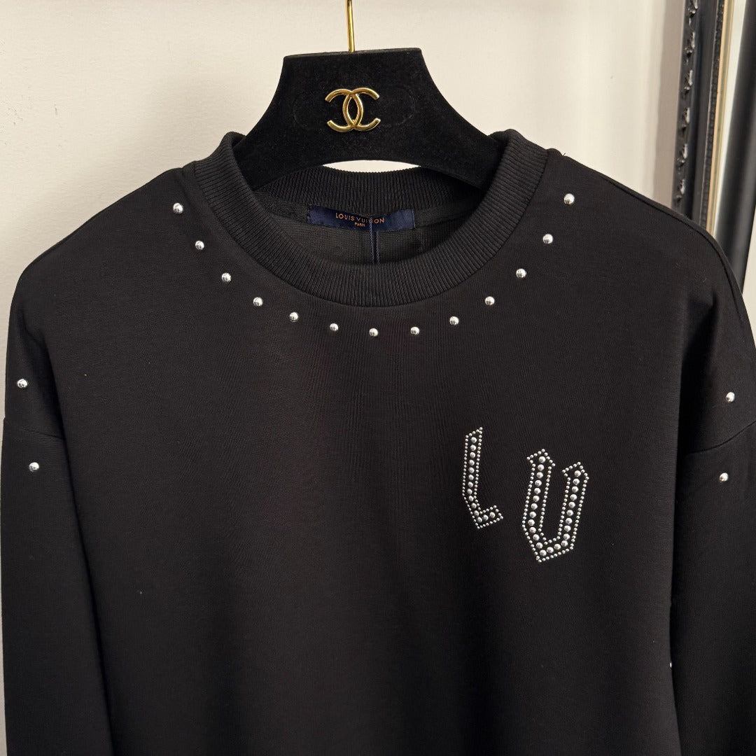 LV Letter Pullover Long-Sleeve Sweatshirt