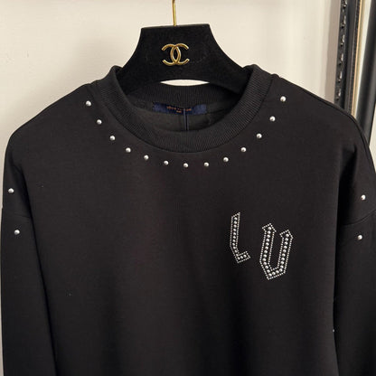 LV Letter Pullover Long-Sleeve Sweatshirt