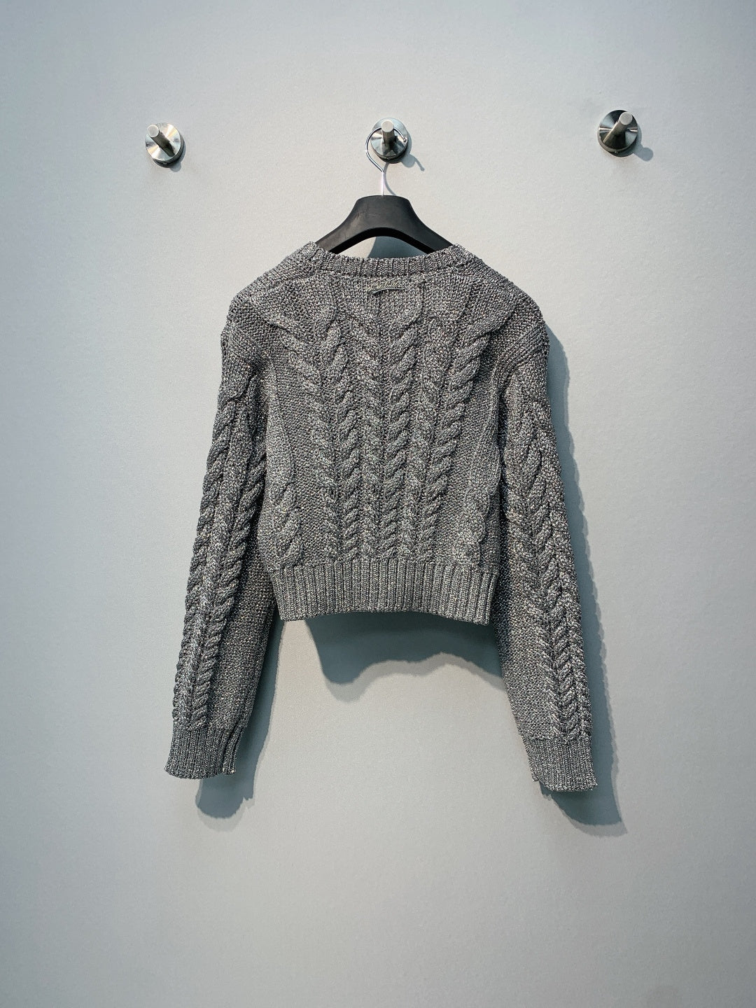 LV 25  Crochet V-Neck Trendy Button-Up Cardigan