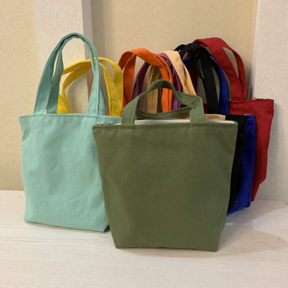 DIY Blank Hand-Painted Canvas Tote Bag Stylish Cotton Lunch Bag