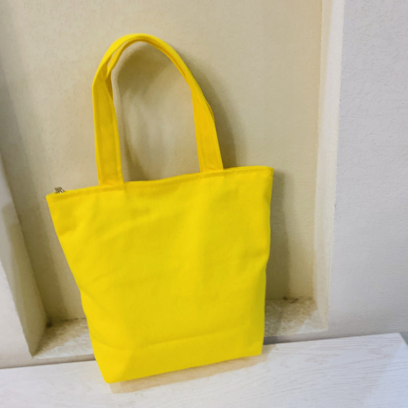 DIY Blank Hand-Painted Canvas Tote Bag Stylish Cotton Lunch Bag