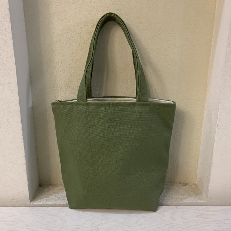 DIY Blank Hand-Painted Canvas Tote Bag Stylish Cotton Lunch Bag