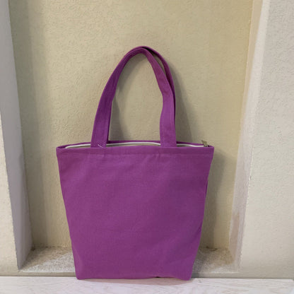DIY Blank Hand-Painted Canvas Tote Bag Stylish Cotton Lunch Bag